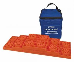 Lynx Leveling Blocks for leveling your RV, motorhome, 5th wheel, or travel trailer.